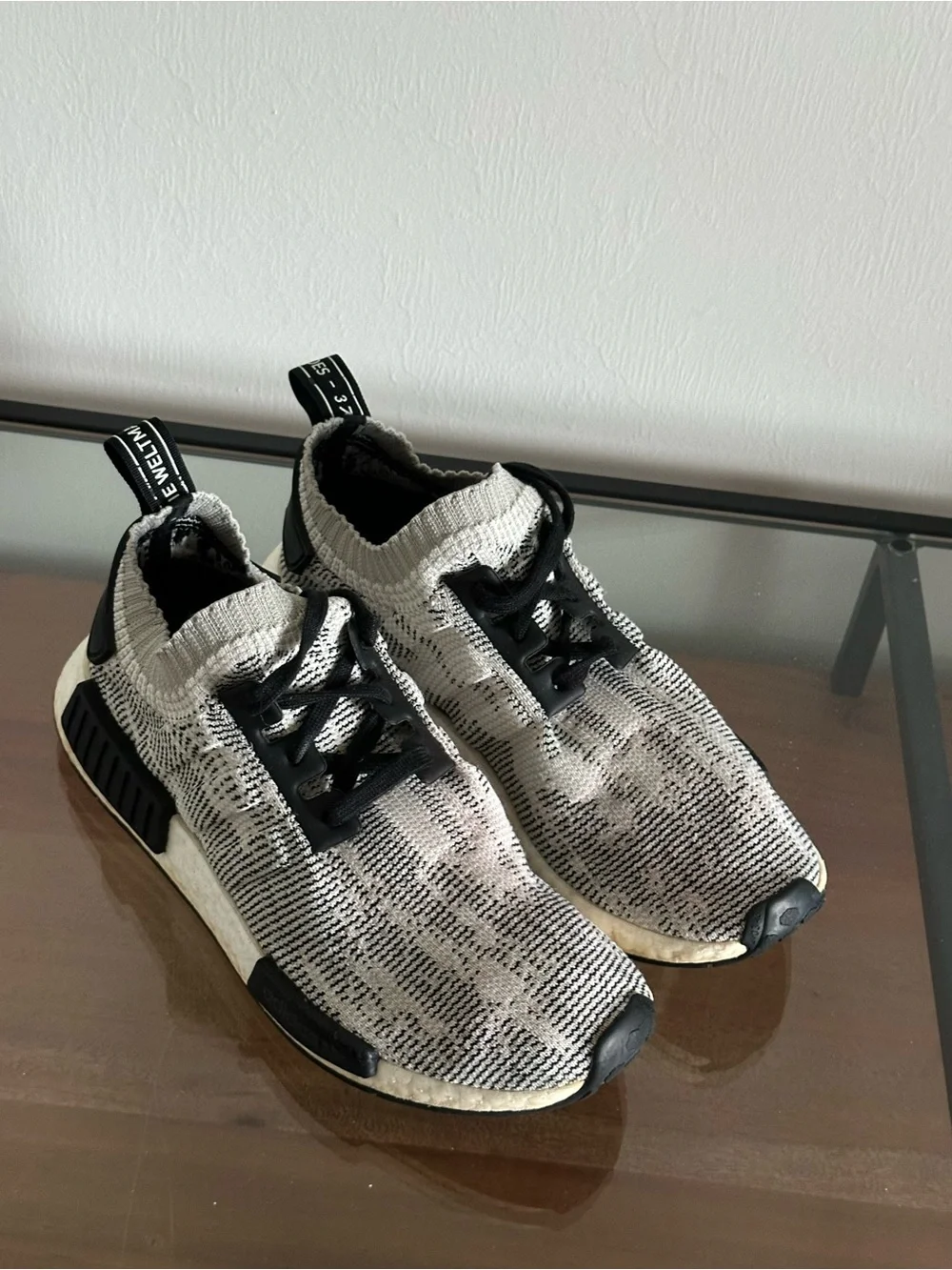 Adidas Boost NMD R1 Primeknit Sesame Black Size 9 Rare